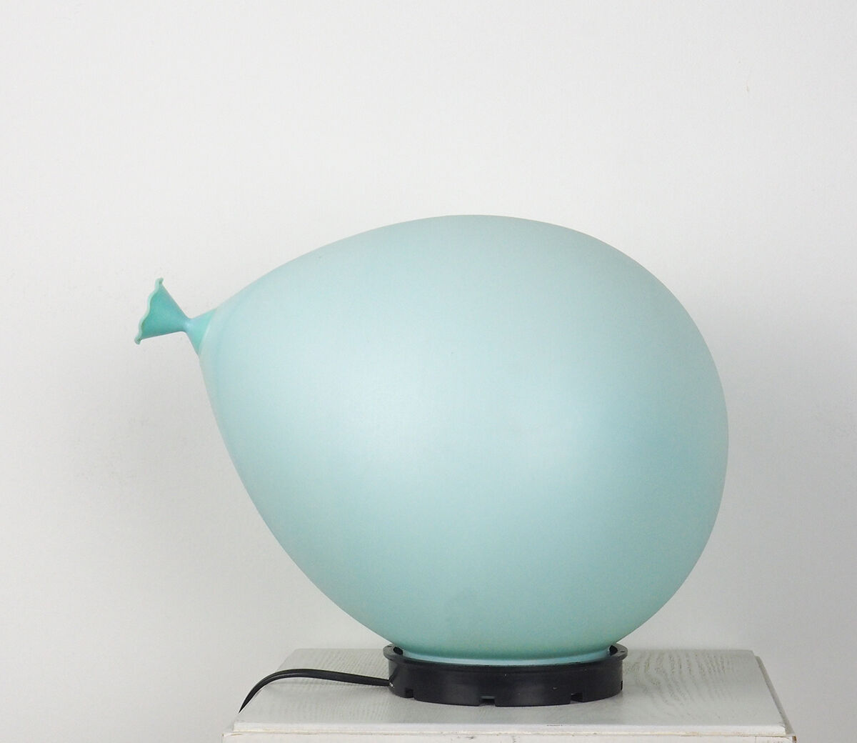 Vintage blue balloon table lamp by Yves Christin for Bilumen, 1980s