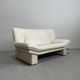 Nicoletti Salotti Postmodern Italian Ivory White Leather or Leatherete Sofa 1980