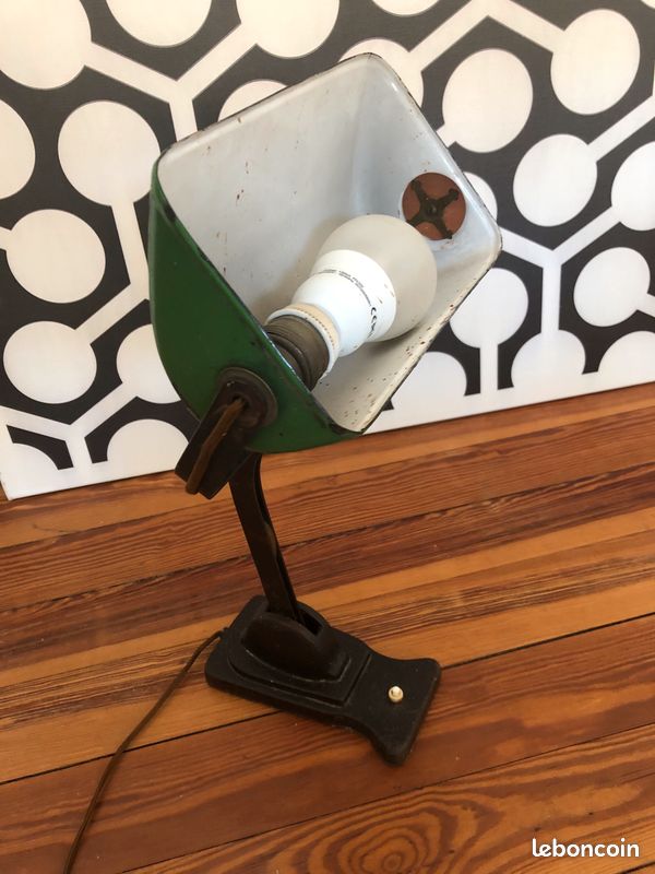 Old lamp type notary lamp Erpe enamelled