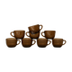 Set of 8 cups Vereco, smoked glass
