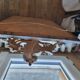 Miroir ancien fronton coquille