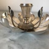 Vintage Olri silver metal candlestick
