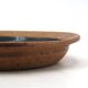 Round hollow plate in stoneware by Pierre Digan, La Borne, blue ceramic from the 1960s.