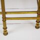 Brass and skaï side tables, 1950s