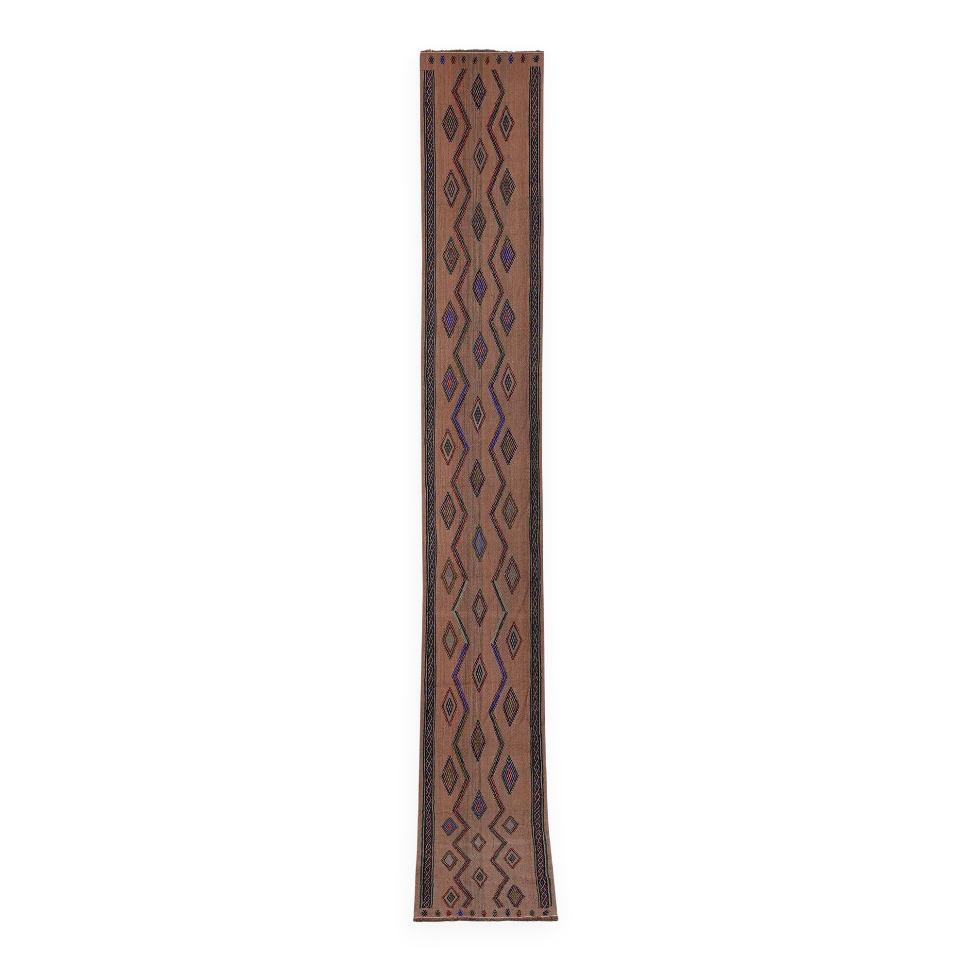 Vintage Turkish hallway rug 51x383 cm