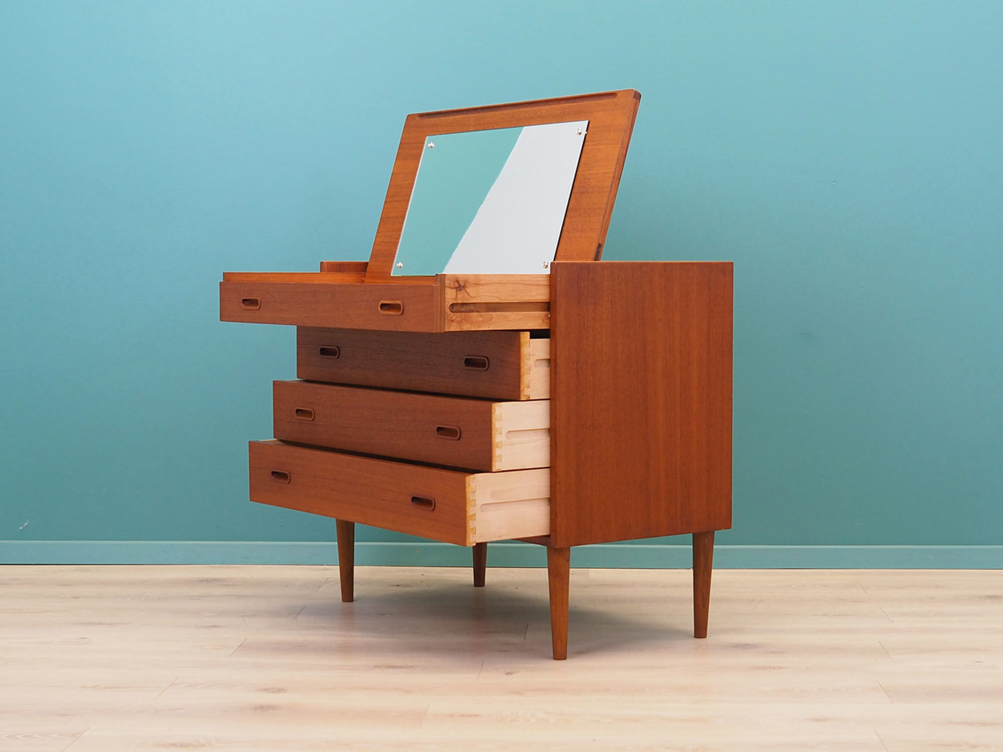 Teak dressing table, Danish design, 60's, production: Denmark