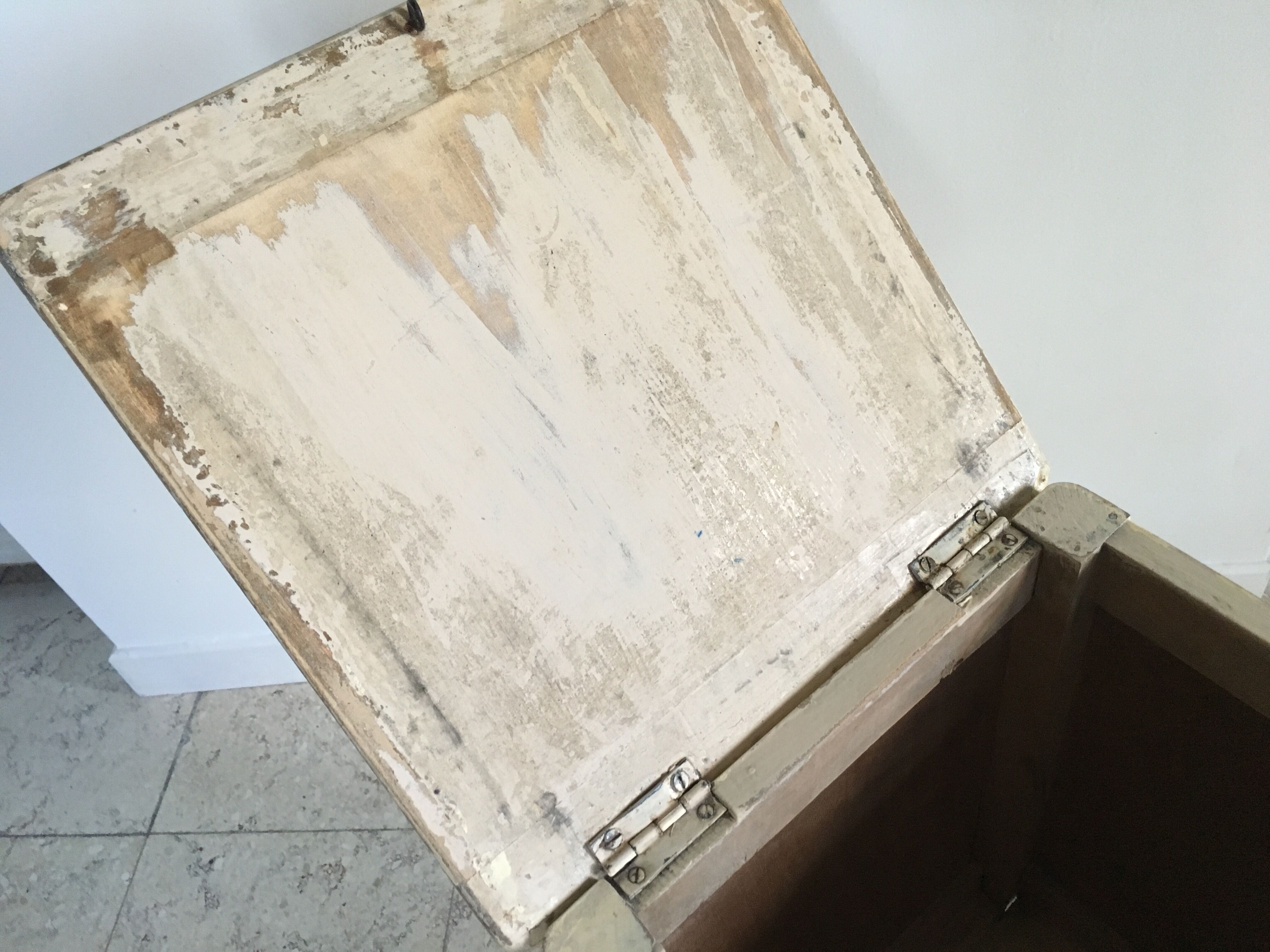 Old white hasselberger stool