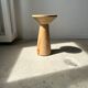 Side table, end of sofa in natural mango monoxyl conical tray H:50cm