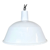 Suspension industrielle en émail blanc d’EMAX, années 1960
