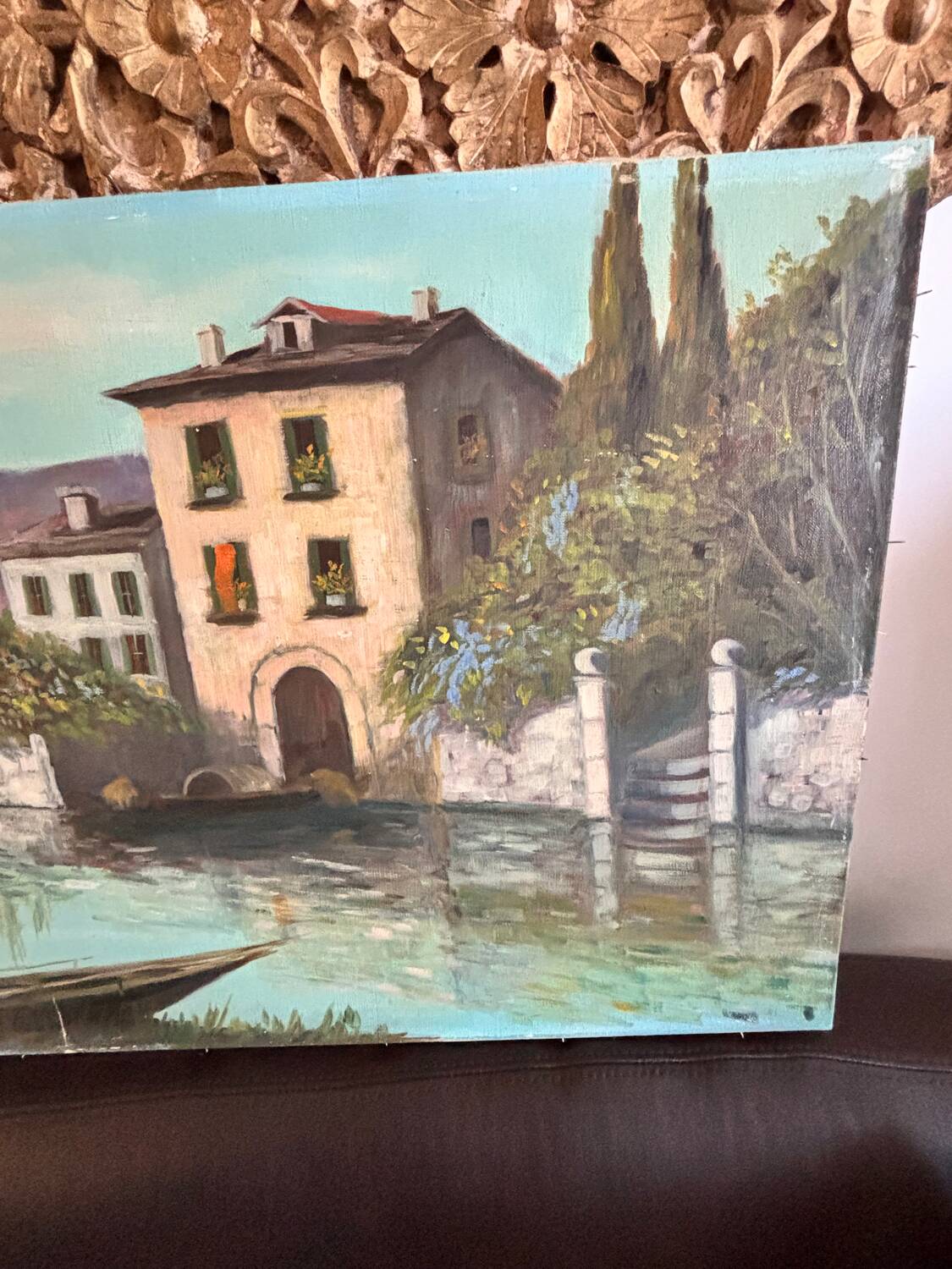 Large oil on canvas from the 20th century signed J. Beyly.