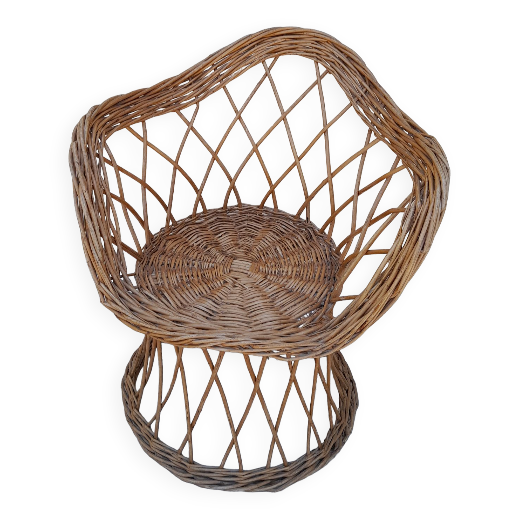 Vintage wicker armchair
