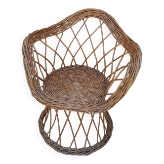 Vintage wicker armchair