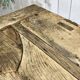 Console - raw oak carpenter's table from the 1930s