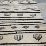 Black and white corridor Kilim, 195x65 cm