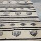 Black and white corridor Kilim, 195x65 cm