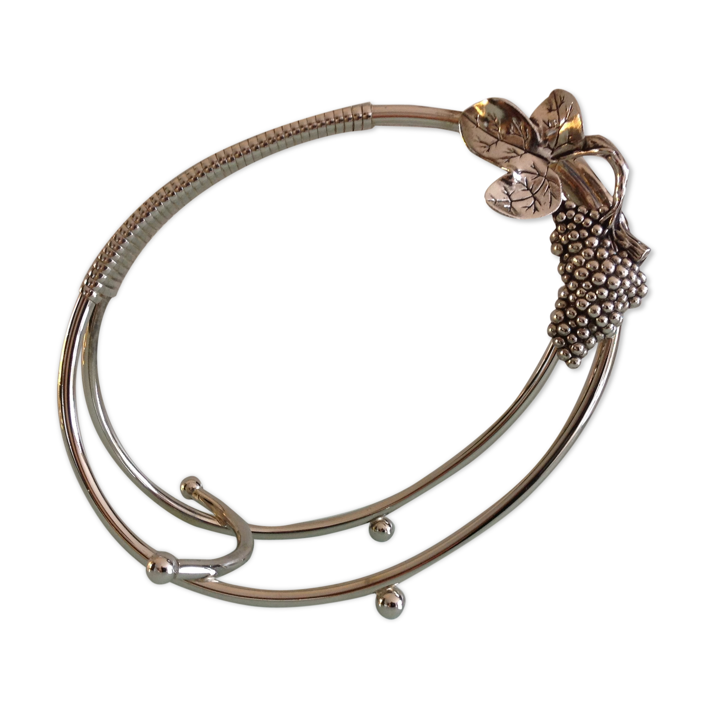 Glass/vintage 70s metal table bottle door