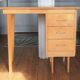 Bureau en bois pieds compas