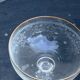 Two crystal champagne glasses and gilded borders antique engraved pattern