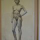 Charcoal drawing academician circa 1900