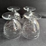 4 Verres à eau – Daum Nancy France