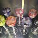 12 coloured cups / glasses Saint-Louis model Chantilly