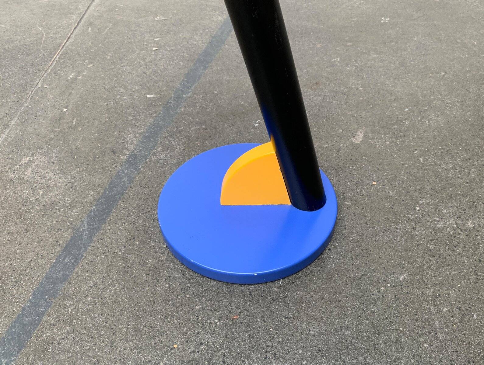 Postmodern wooden plant stand or side table