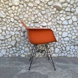 Eames DAR fiberglass armchair with original Eiffel base, Herman Miller 1963