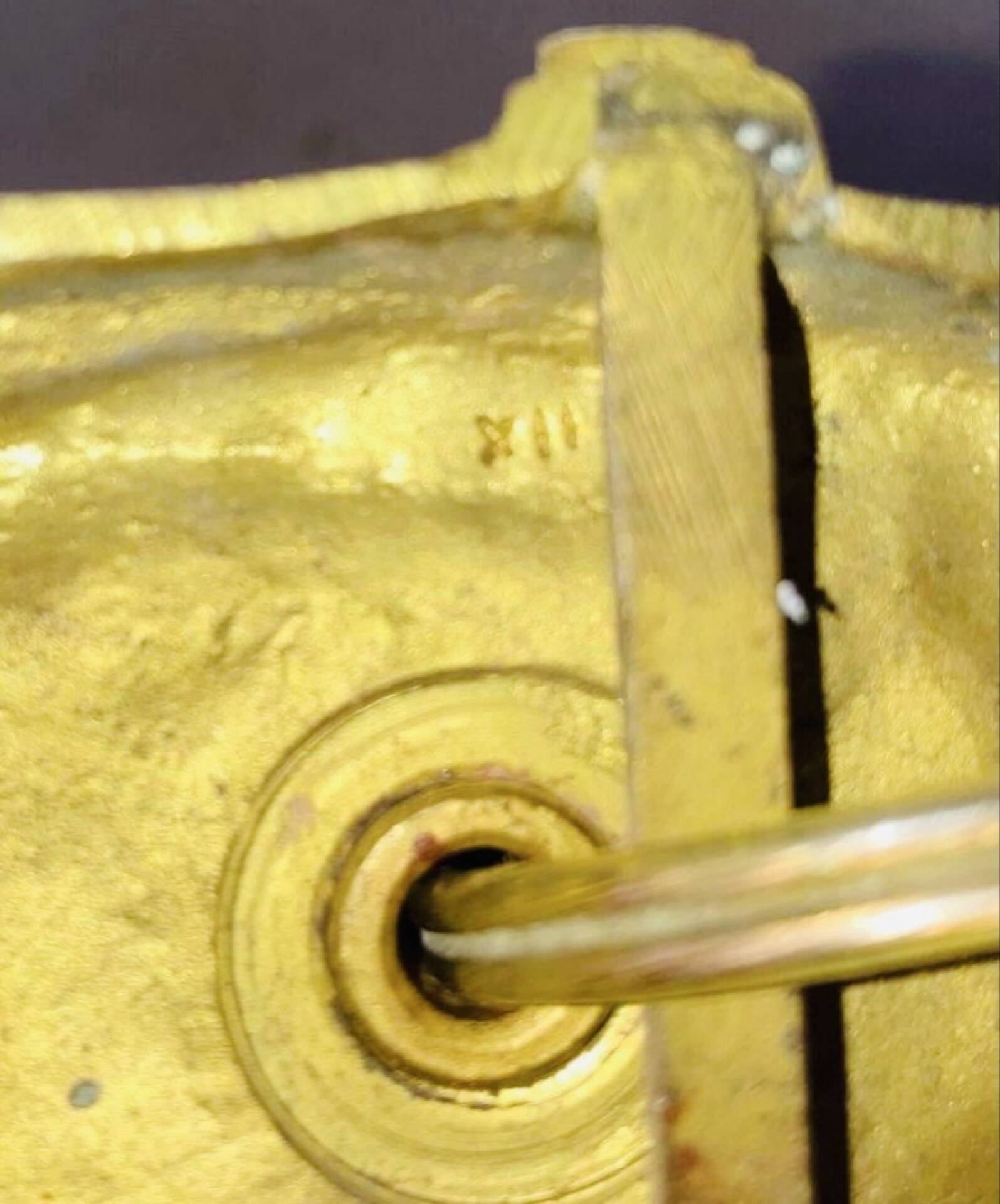 St Louis XVI wall light in solid gilded bronze + fluted glass tulip