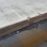 Raw light wood bench
