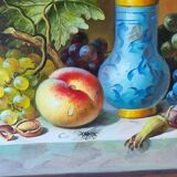 Original oil on canvas signed by Antonio De Giovan, classical still life.