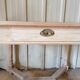 Vintage wooden desk, X-shaped legs