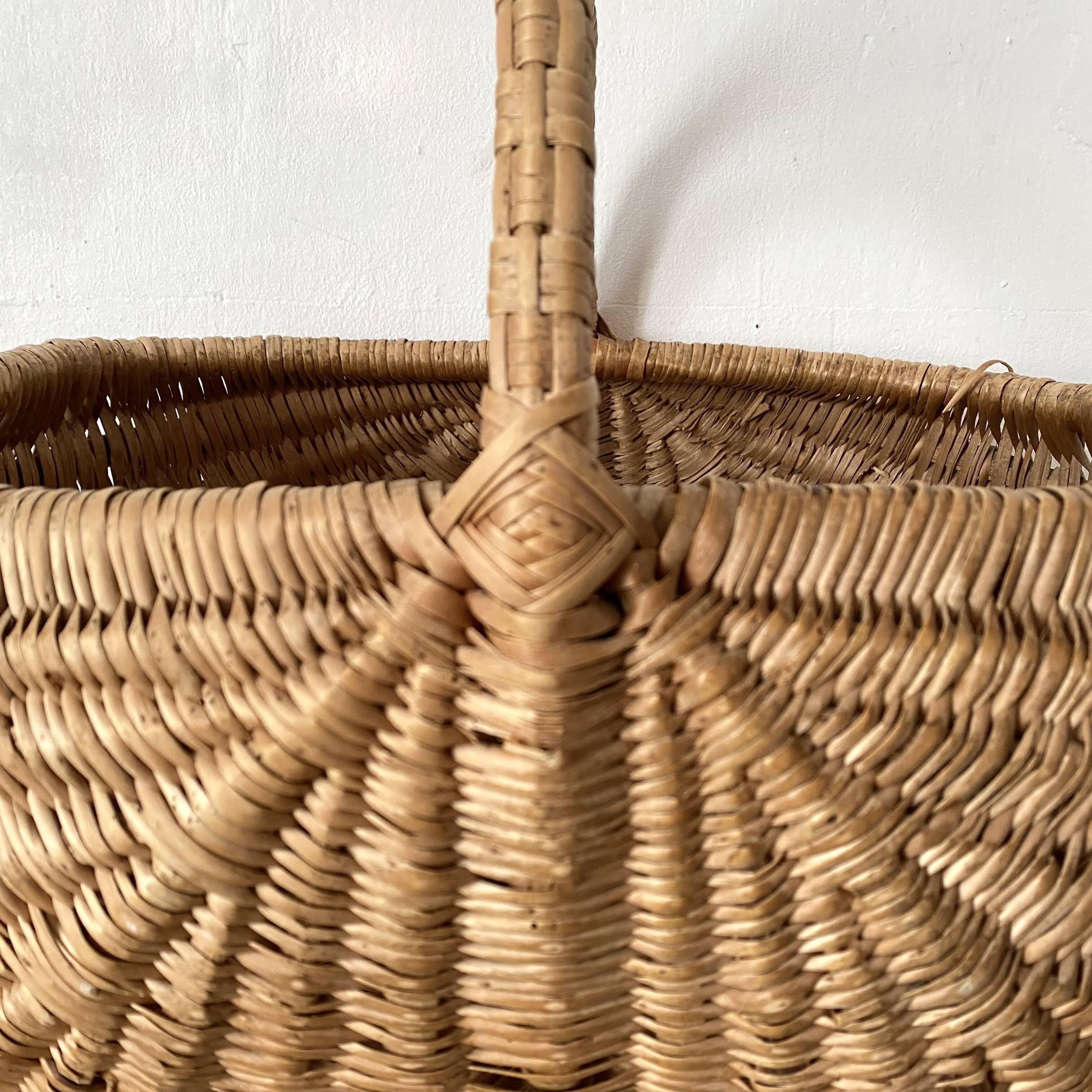 Vintage woven wicker basket