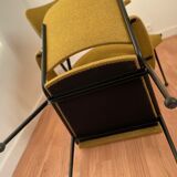 Duo of bridge armchairs, restored,