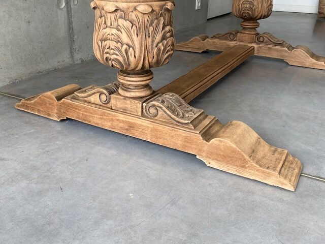 Farmhouse table monastery stripped extendable 300 cm