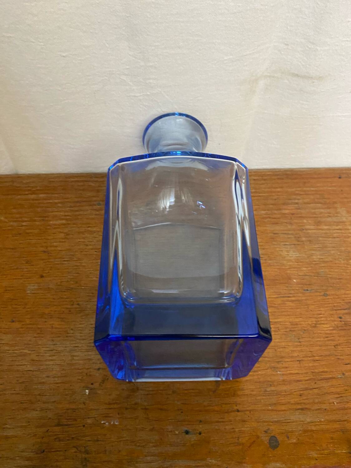 Estelle Antique Colored Whisky/Liqueur Decanter + Blue Crystal Stopper