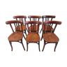 Suite of 6 chairs by Bistrot Baumann in the 1930s