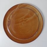 5 vintage signed stoneware flat plates