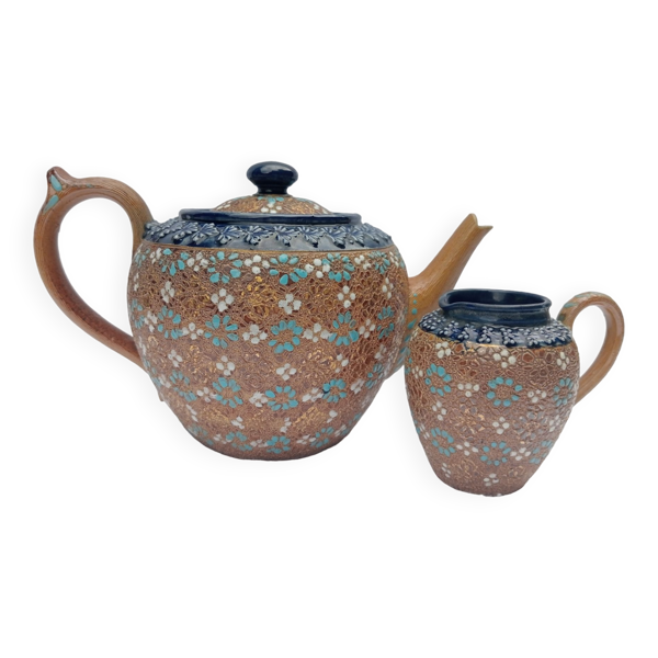 Théière et crémier Doulton Slater's