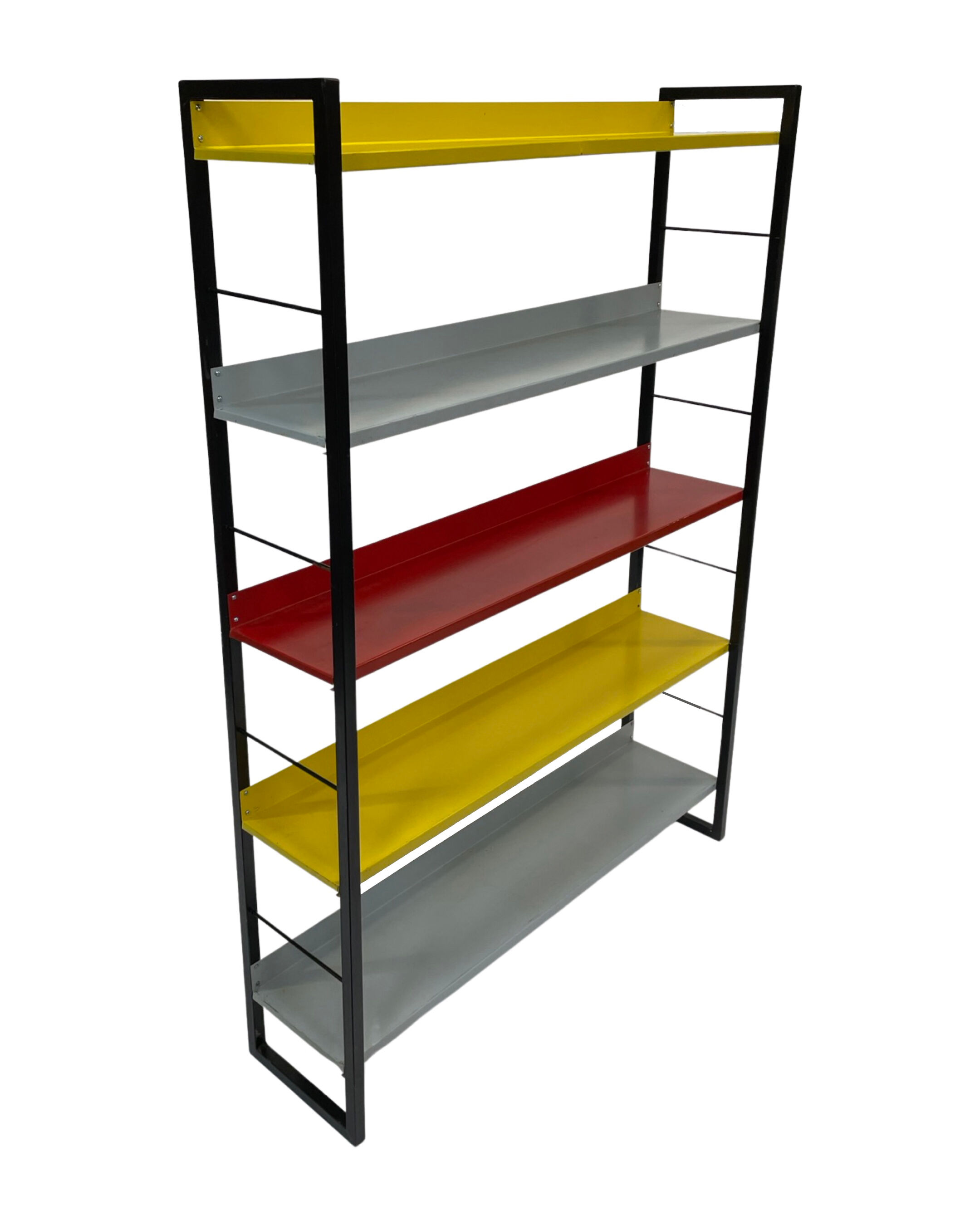 Small Tomado shelving unit in metal and several colours - 1960s Dutch Design