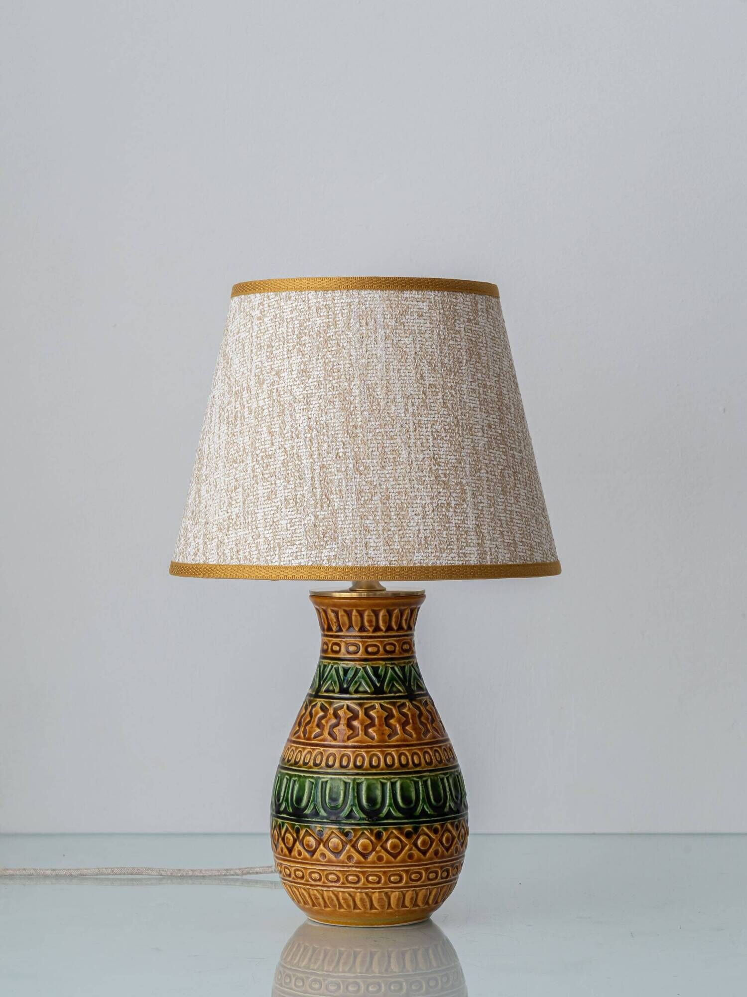 Bay Keramik Ceramic Table Lamp, Bitossi Style, circa 1960s-1970s