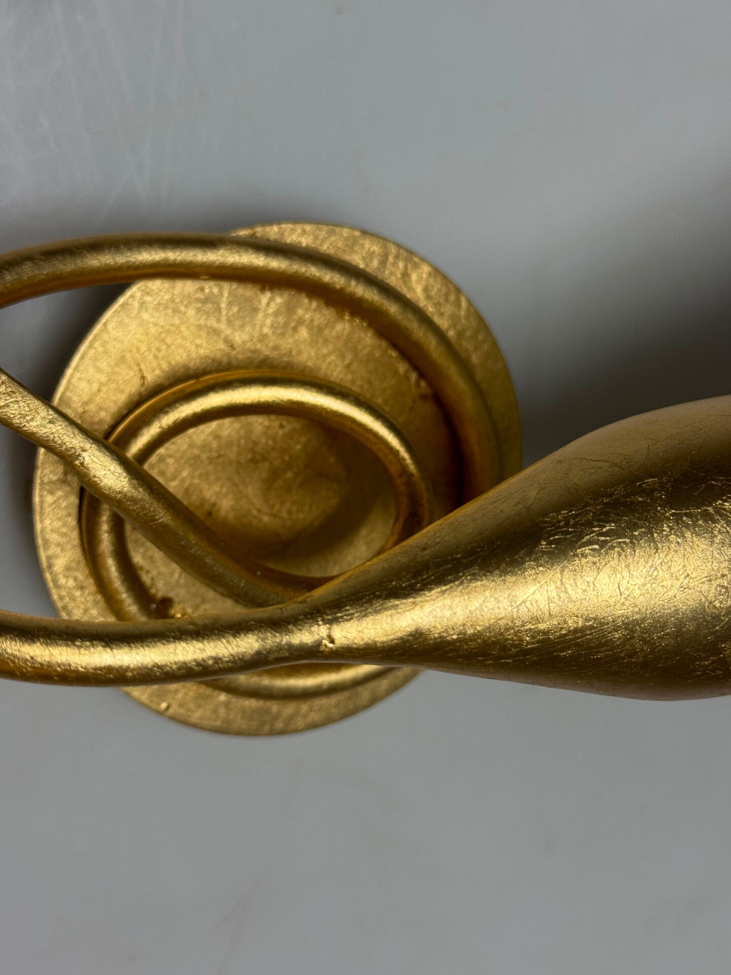 Gold Gilded Wall Sconces set of 2 with Murano Glass Shades