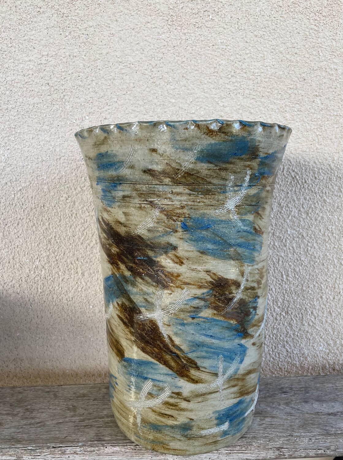 Vase/ umbrella stand Nathalie Mazelier, Sarran pottery