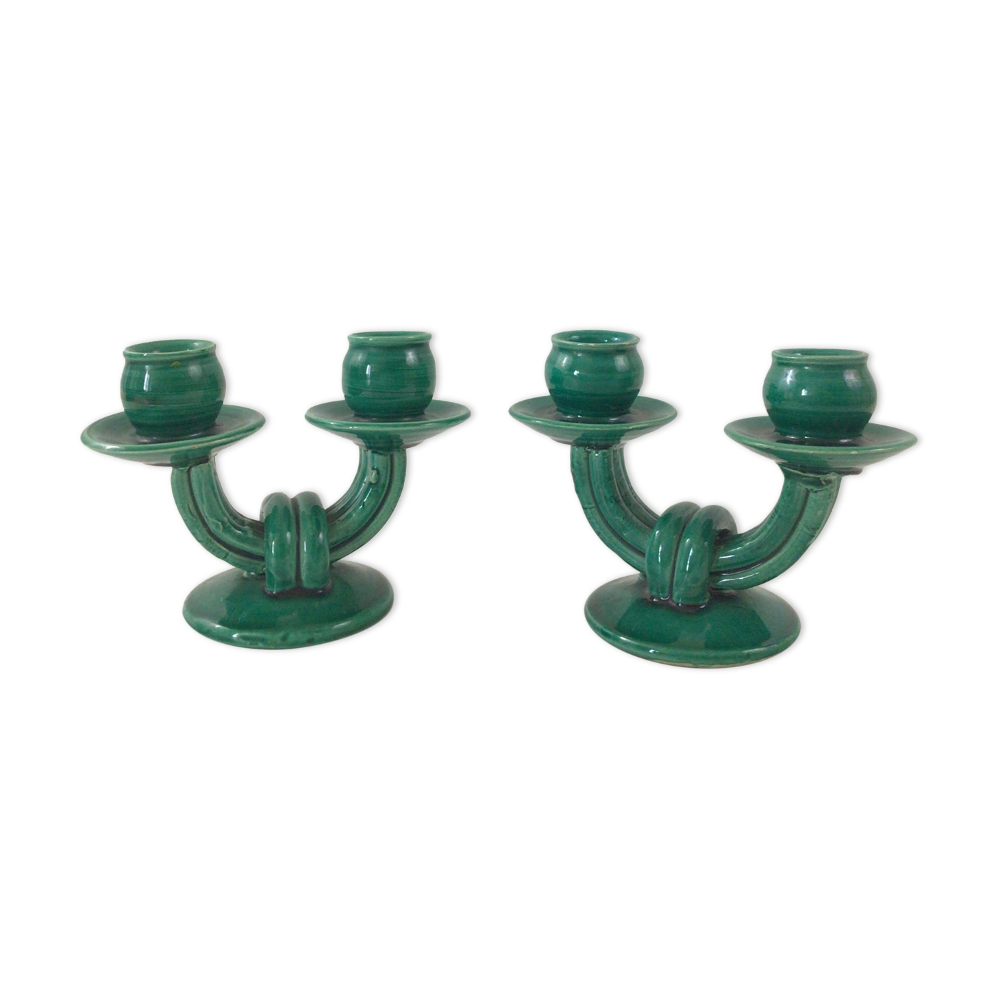 Pair of Vallauris candlesticks
