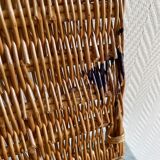 Wicker suitcase imitation leather