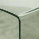 Postmodern Rectangular Curved Tempered Glass Coffee Table, 1990