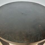 Art decò round black coffee table