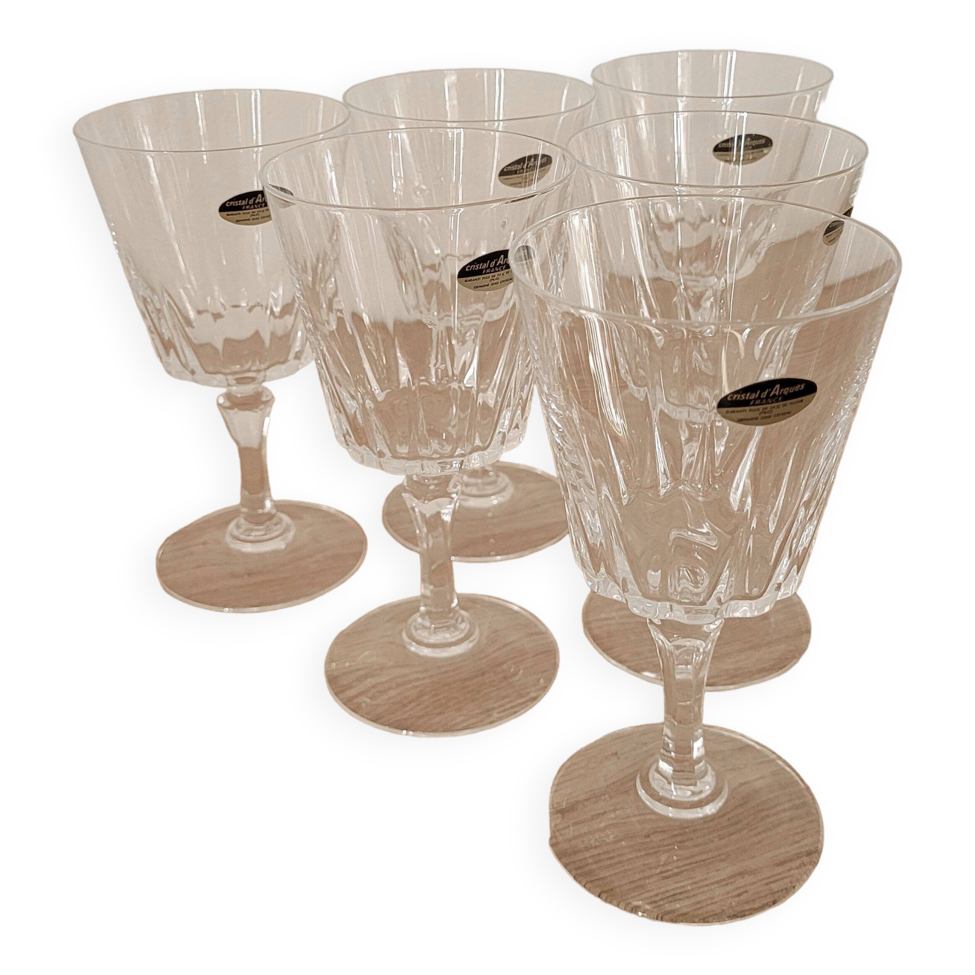 Set of 6 Cristal d'Arques wine glasses - Versailles