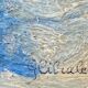 HSP painting "winter landscape - snowy chalet" signed G. Cibiale + frame
