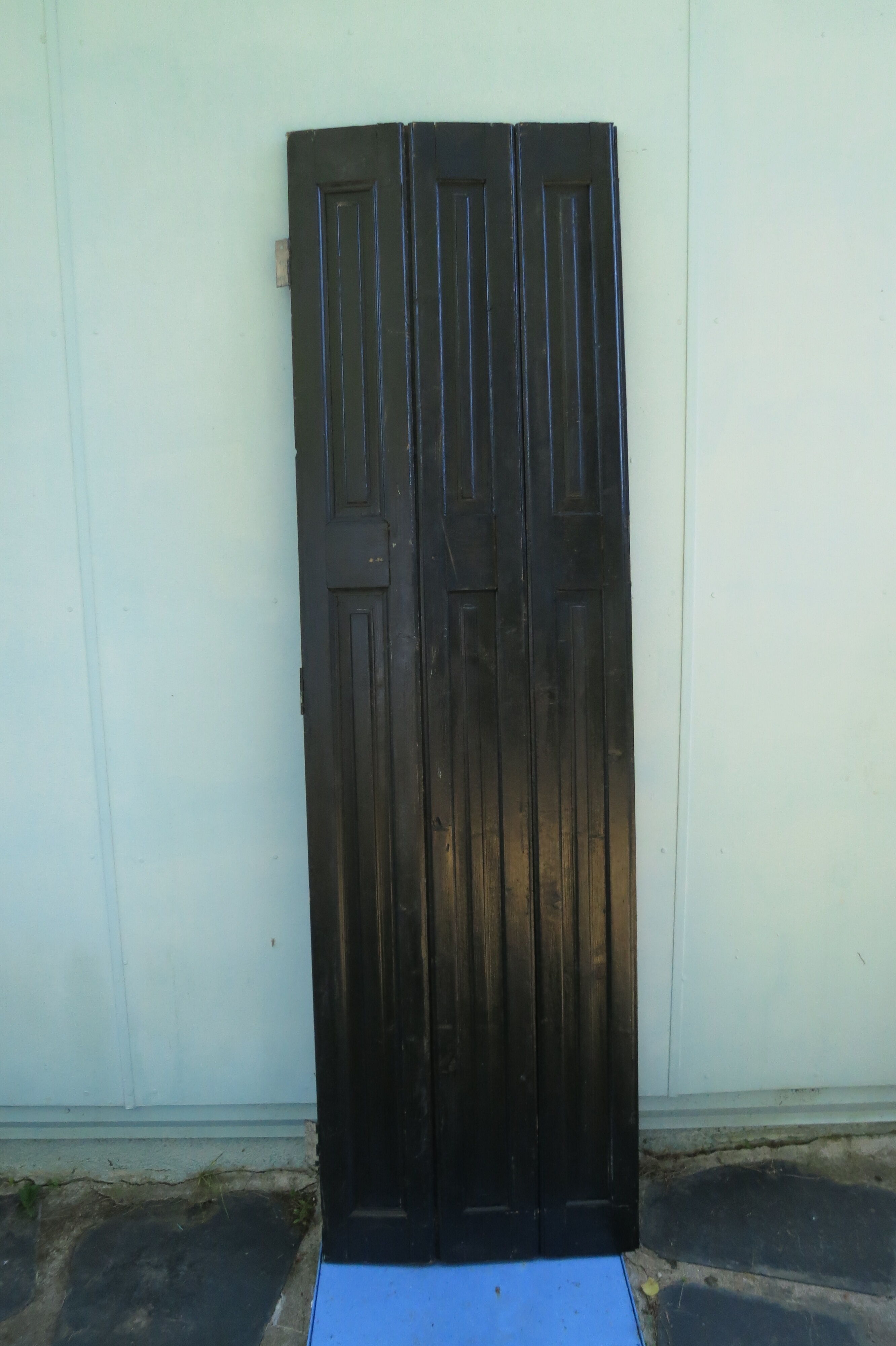 4 Pairs of wooden shutters painted black