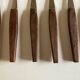 Set of 12 teak dessert forks 1960 Scandinavian